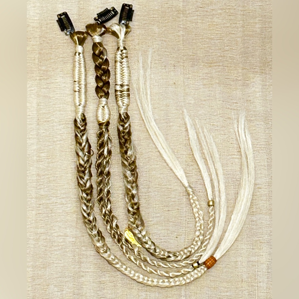 Clip-In Festival Braids 3Pc.  Viking Braids Boho Braids Festival Hair